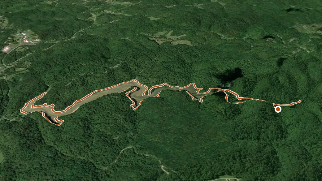 3-D terrain view of Lake Shore Trail
