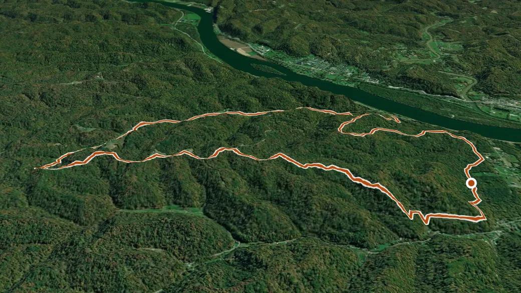 3-D terrain view of Kinderhook Long Loop