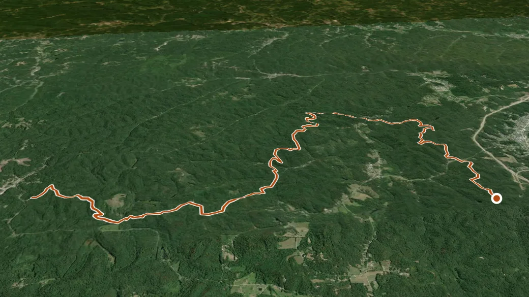 3-D terrain view of Main Corridor Trail