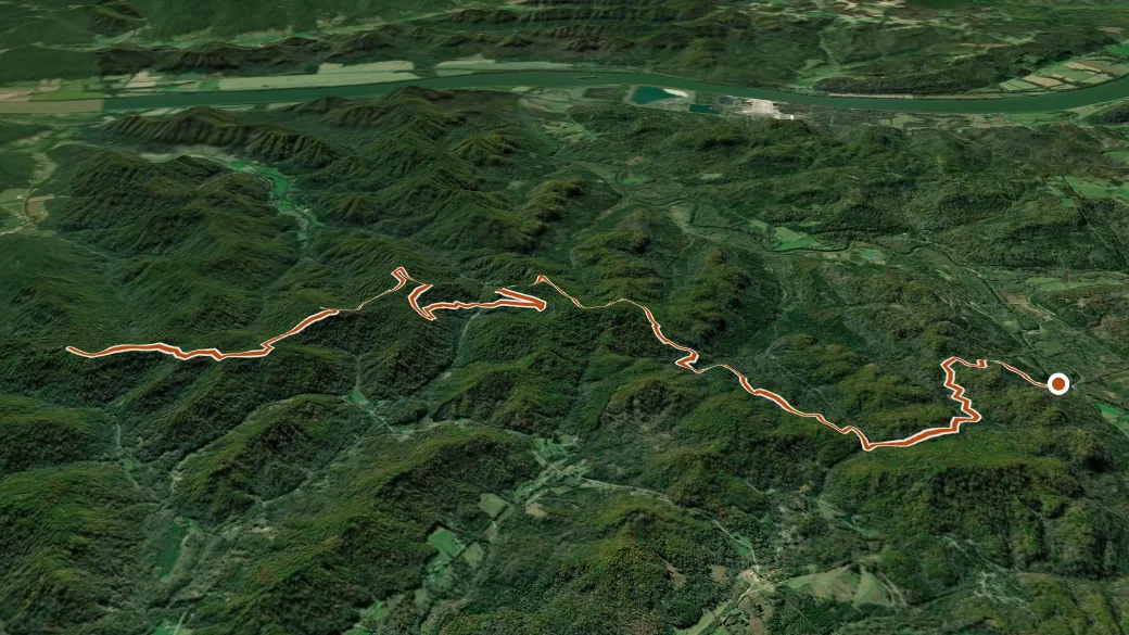 3-D terrain view of Buckeye Trail