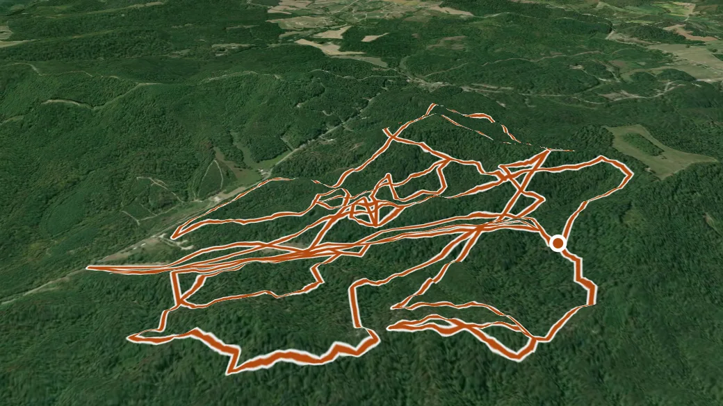 3-D terrain view of Pike Apv