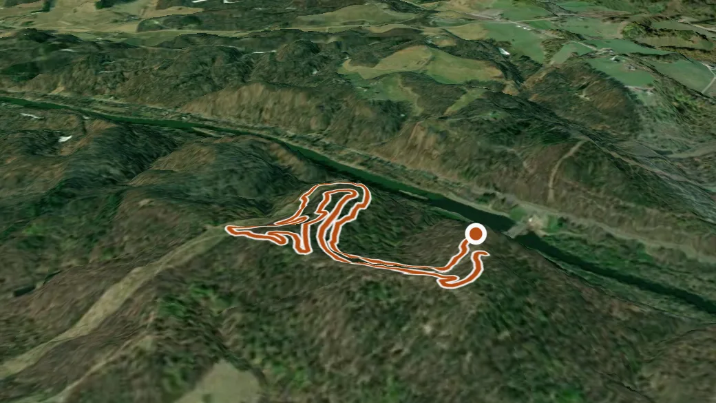 3-D terrain view of Zoarite Mine