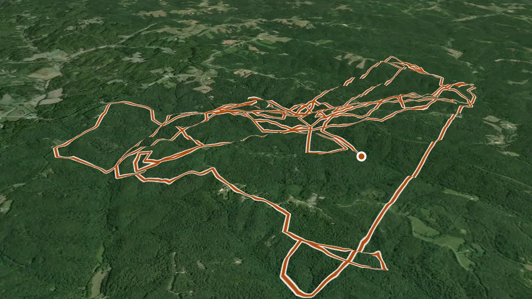 3-D terrain view of Hocking Bridle