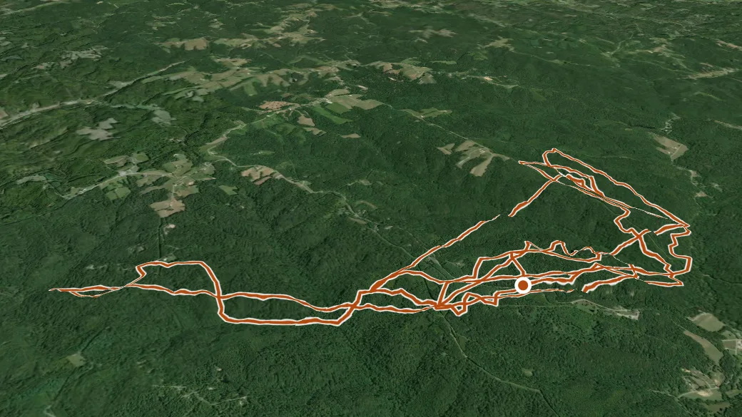3-D terrain view of Hocking Bridle