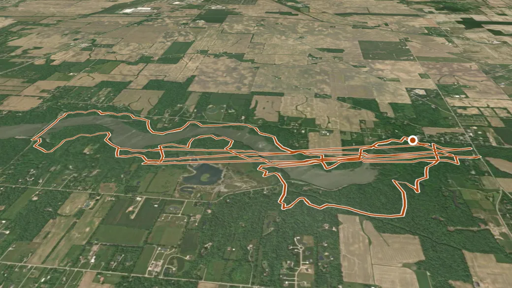 3-D terrain view of Winter Hawk