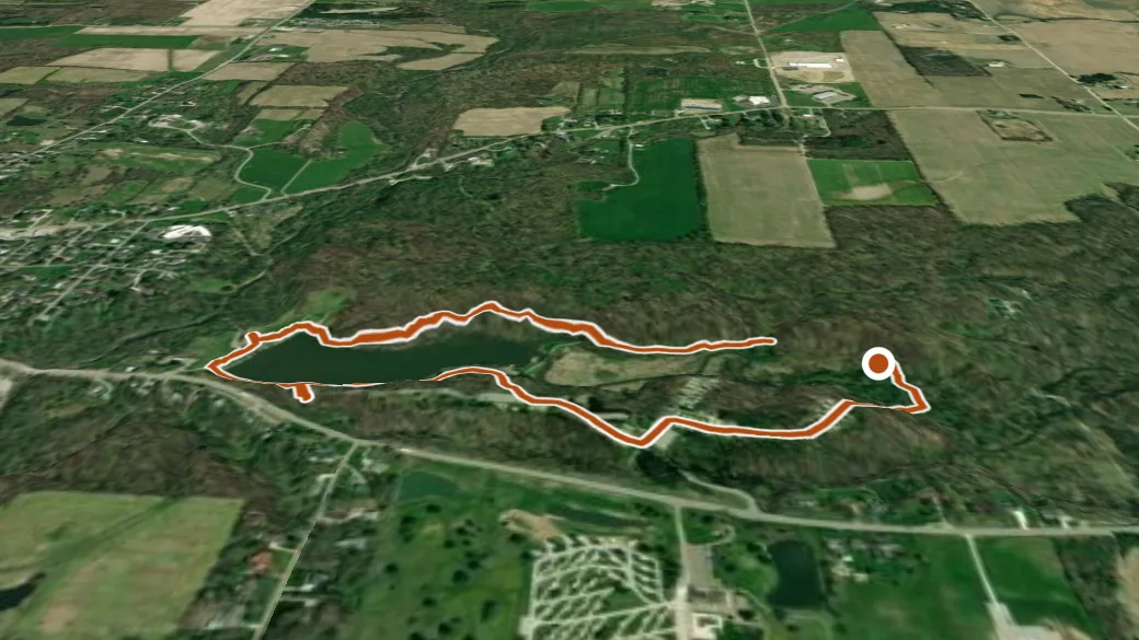 3-D terrain view of Lake View Trail