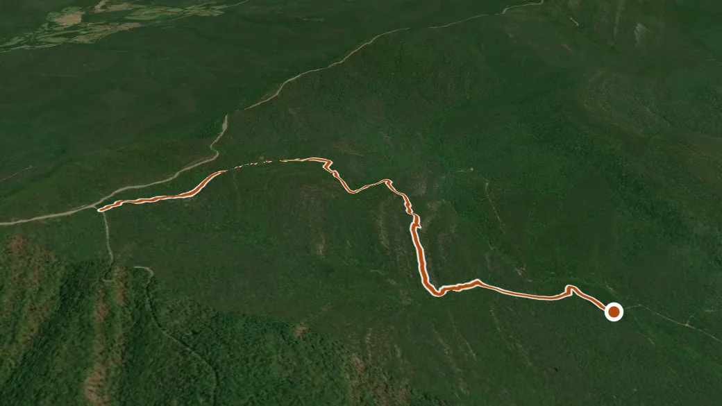 3-D terrain view of Bohannon Trail