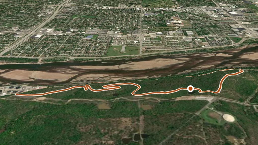 3-D terrain view of Stay Gold Loop