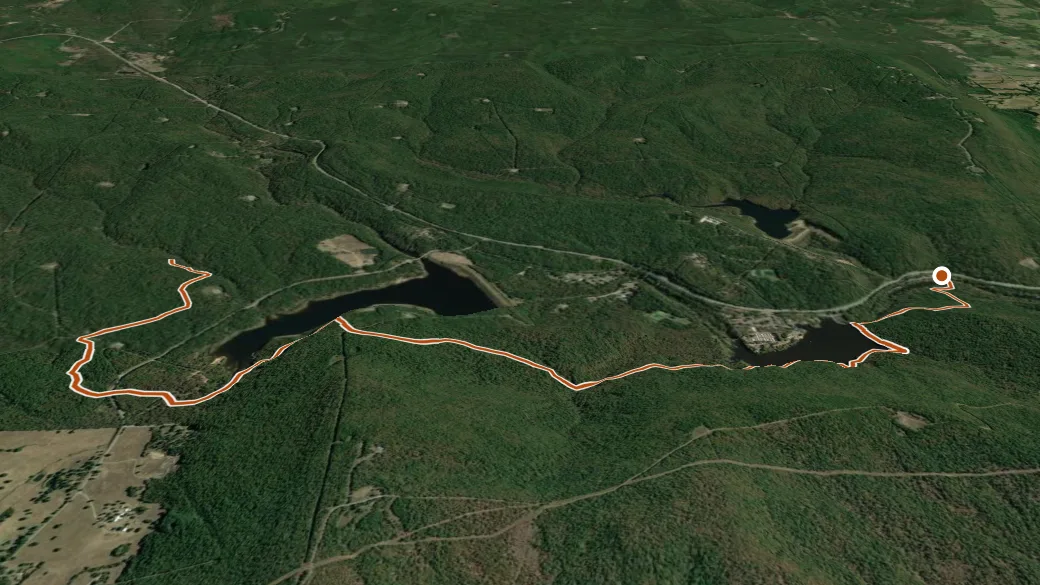 3-D terrain view of Mountain Trail