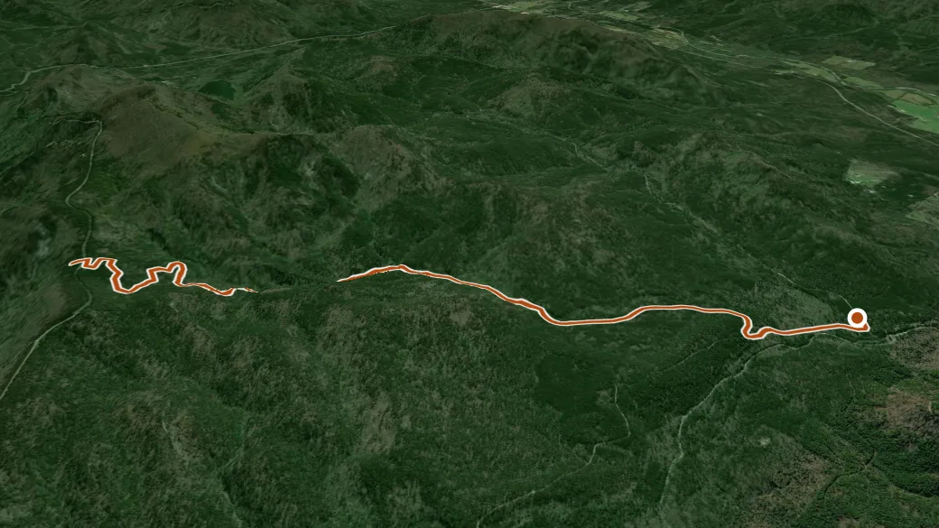 3-D terrain view of Billy Creek