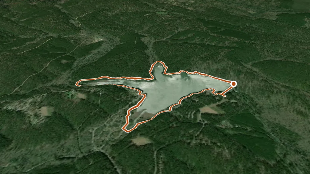 3-D terrain view of Cedar Lake Loop