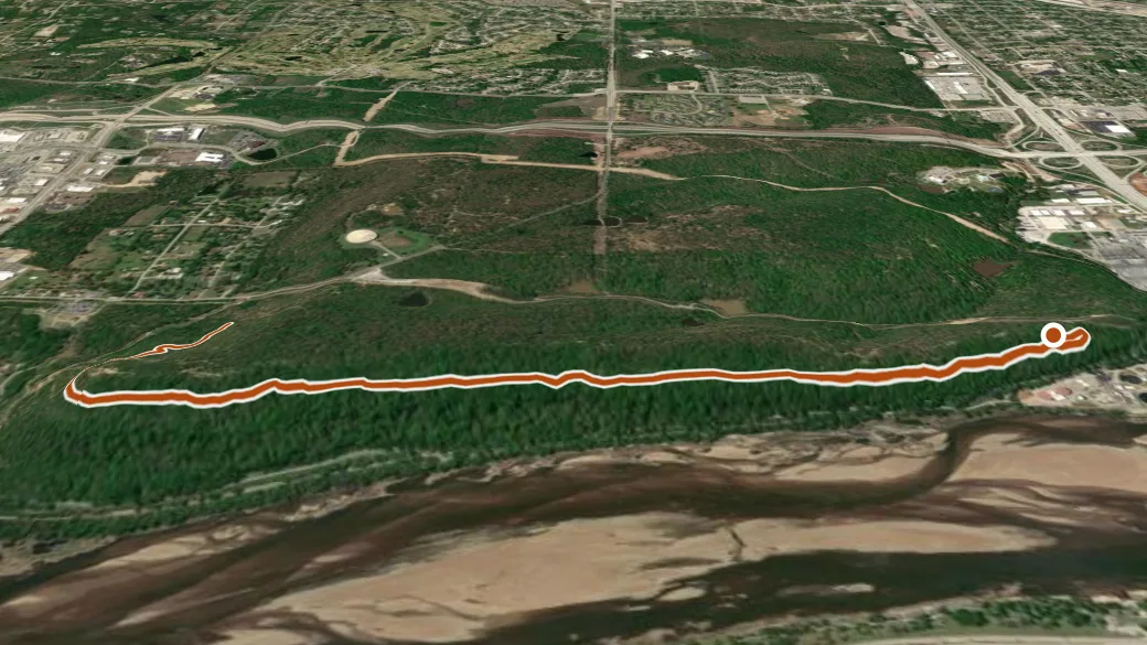 3-D terrain view of Uhf