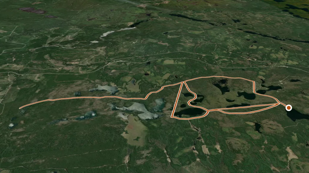 3-D terrain view of Trapper’s Trail