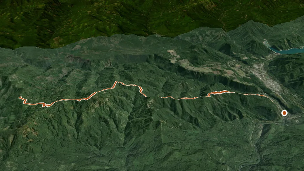 3-D terrain view of Alpine
