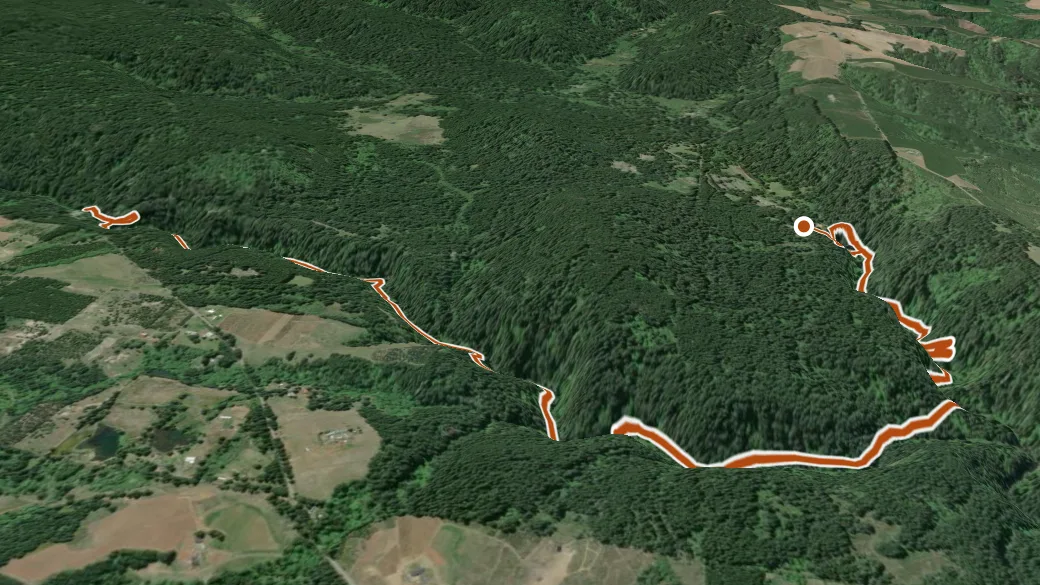 3-D terrain view of Canyon Trail