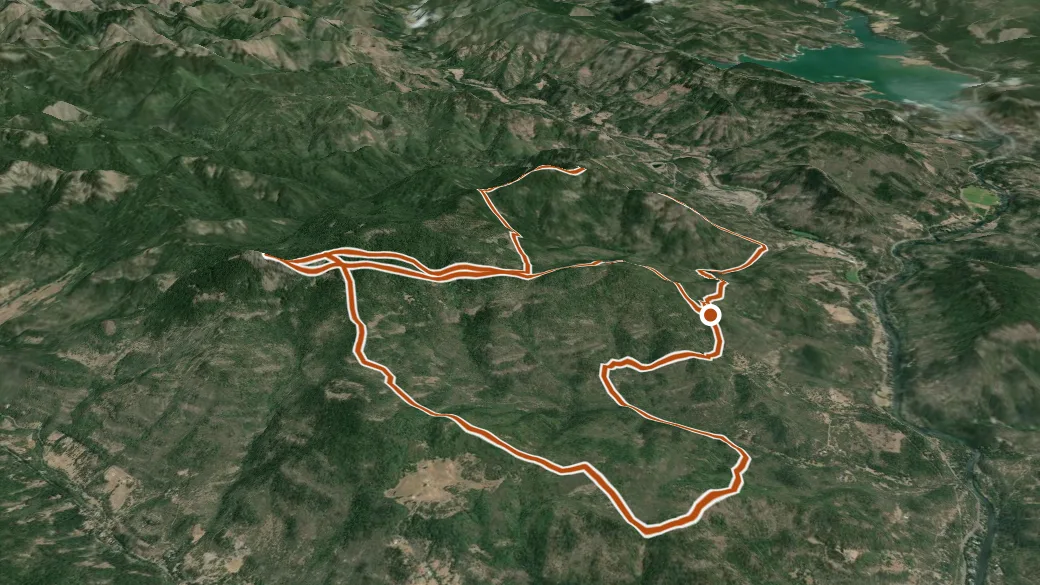 3-D terrain view of Buck Rock-Berry Rock Trail