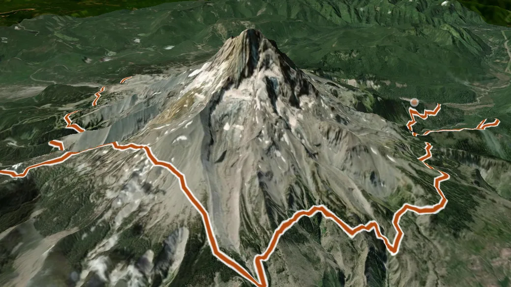 3-D terrain view of Timberline