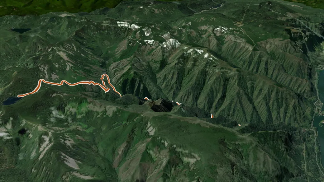 3-D terrain view of Eagle Creek
