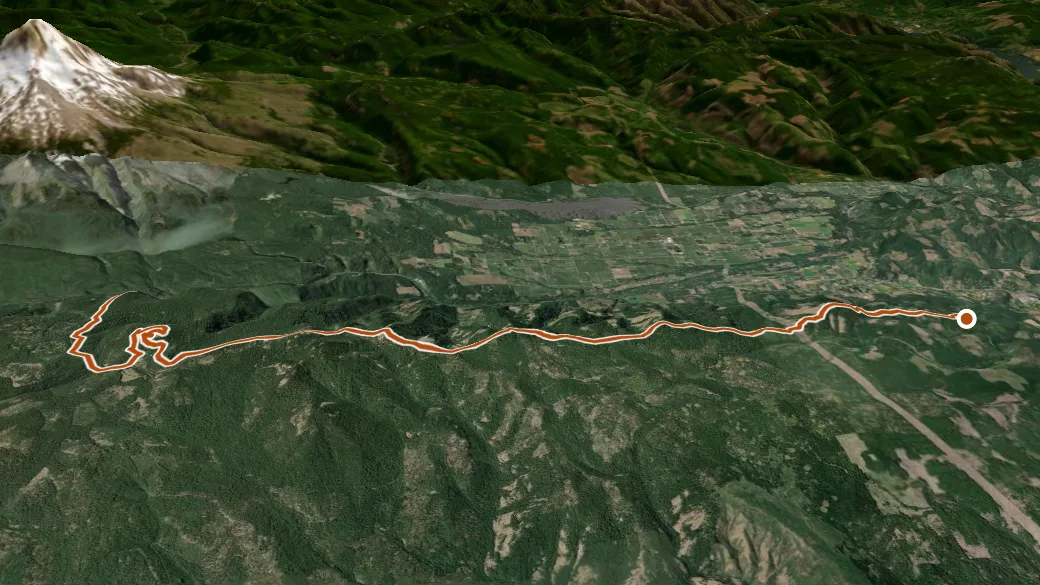 3-D terrain view of Surveyors Ridge