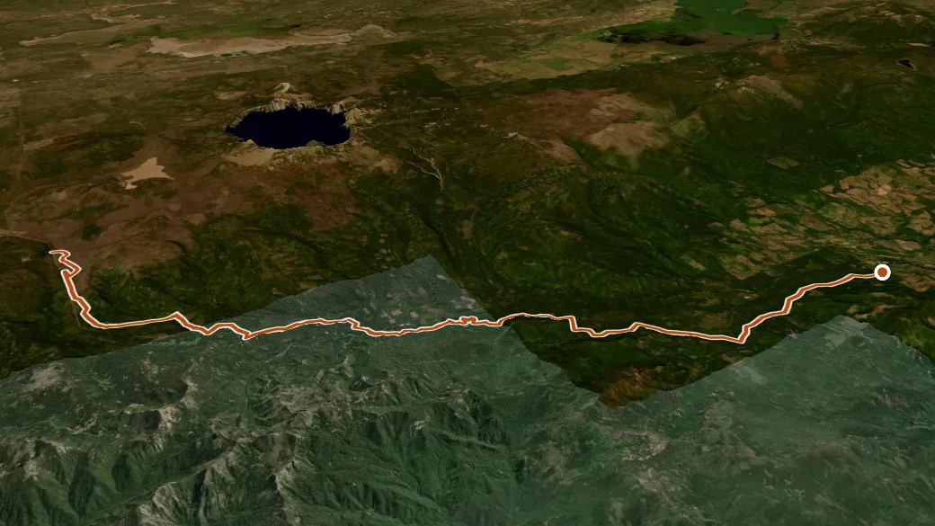 3-D terrain view of Upper Rogue River