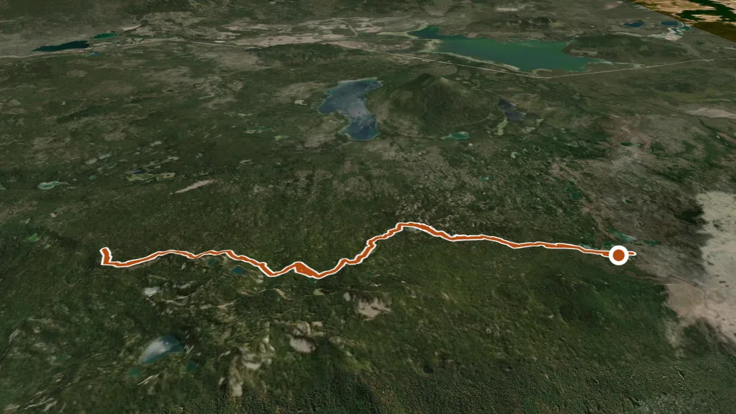 3-D terrain view of Pacific Crest Trail_Def