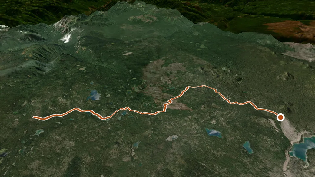 3-D terrain view of Pacific Crest Trail - Wif2