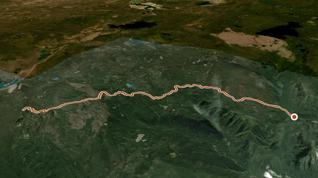 3-D terrain view of Mcbee