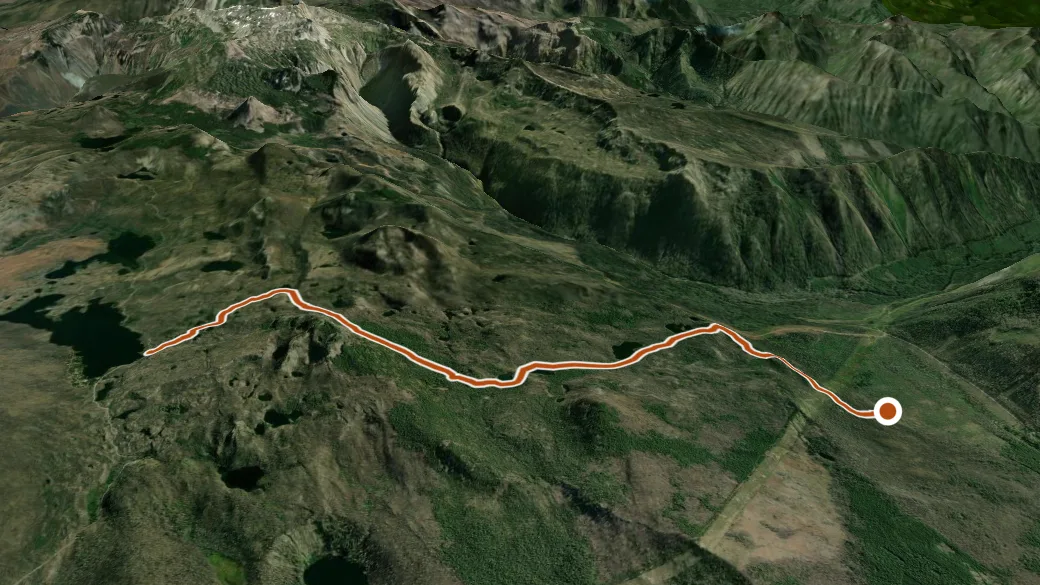 3-D terrain view of Red Lake