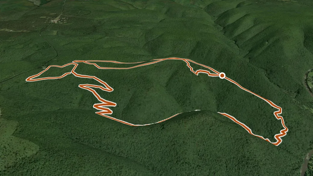 3-D terrain view of Cammal and Black Forest RR Loop Trail