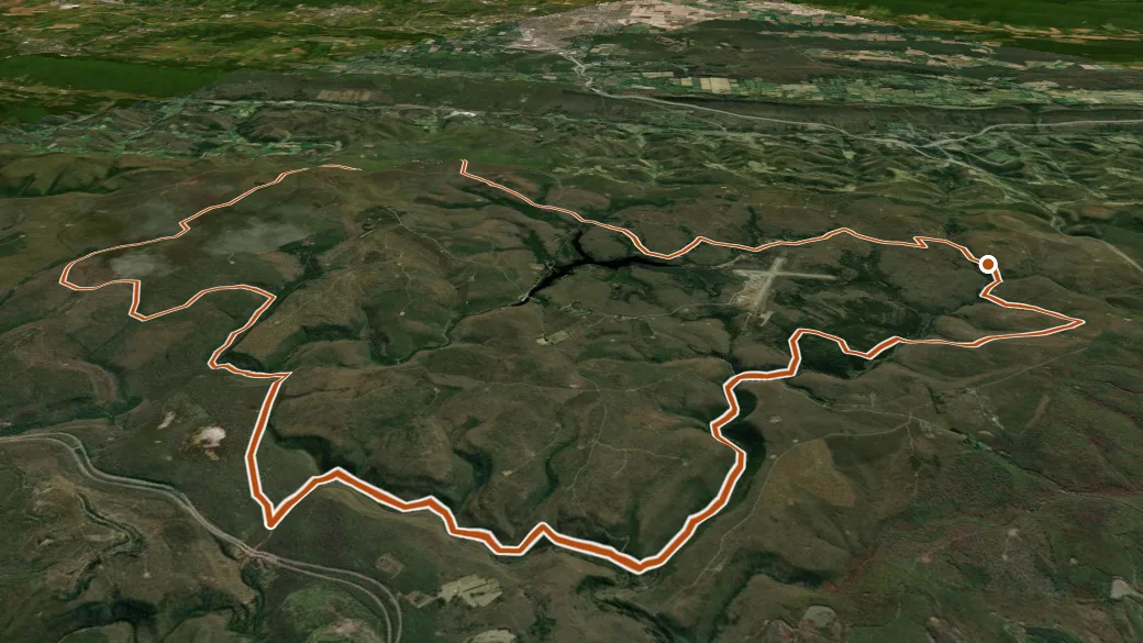 3-D terrain view of Allegheny Front Trail