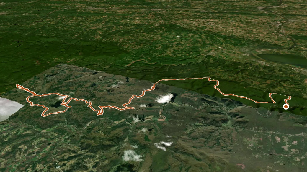 3-D terrain view of Loyalsock Trail