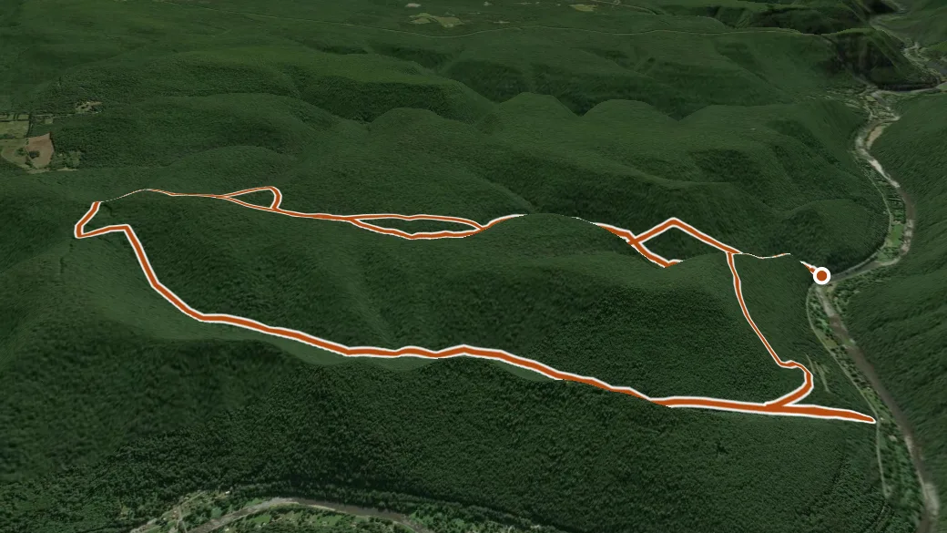 3-D terrain view of Golden Eagle Trail