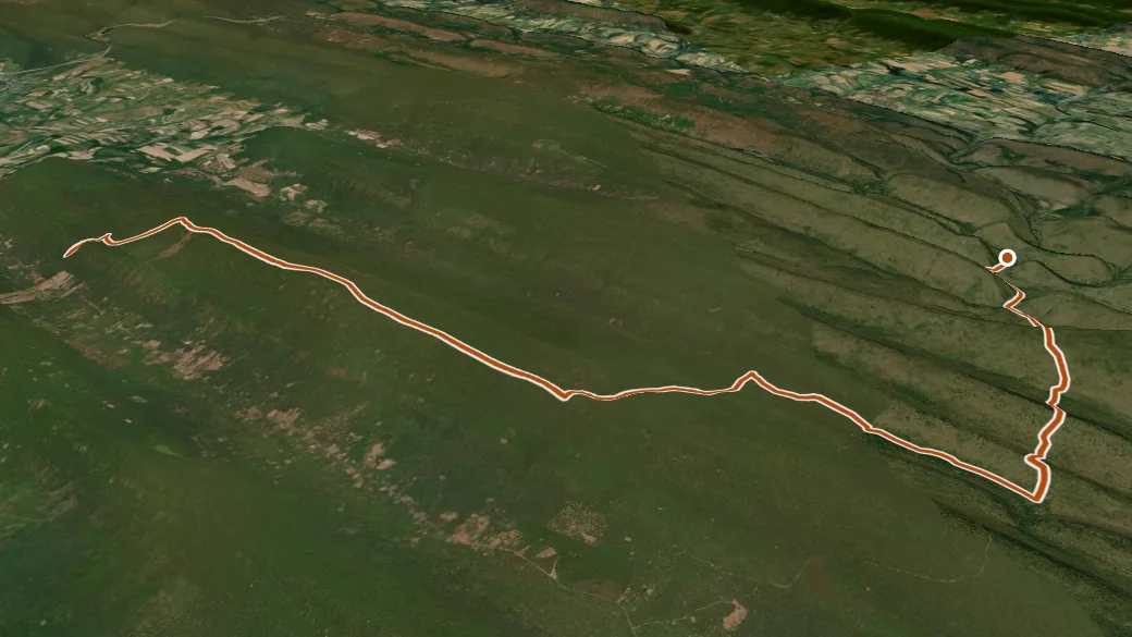 3-D terrain view of Mid State Trail - Reeds Gap Spur