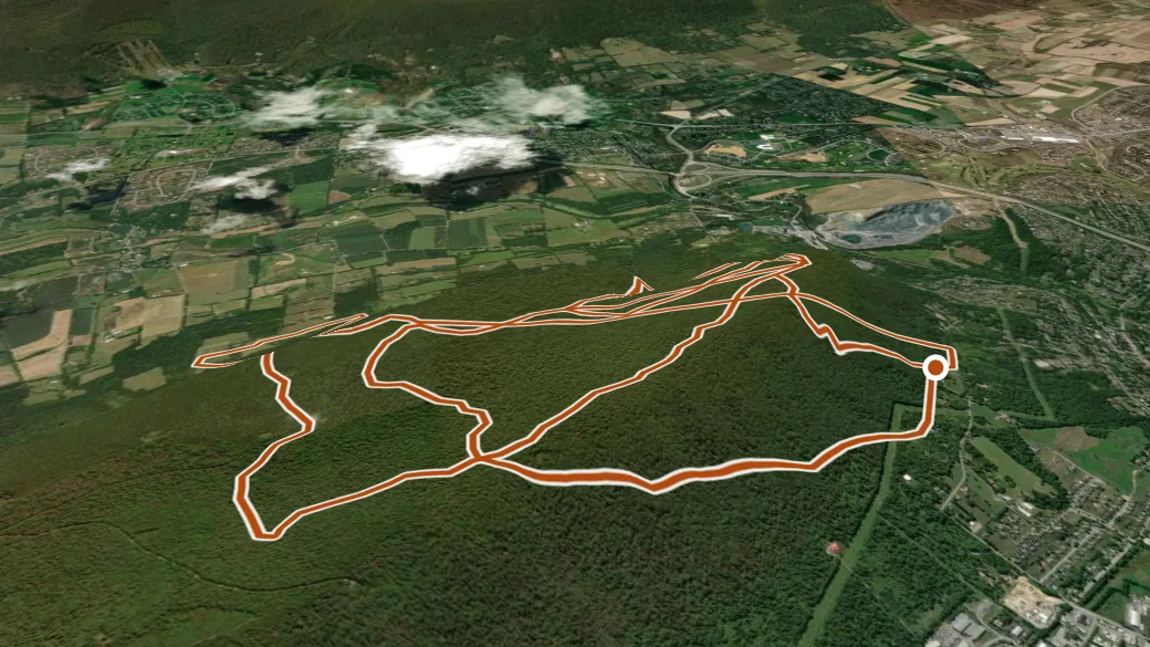 3-D terrain view of Mount Nittany Trails