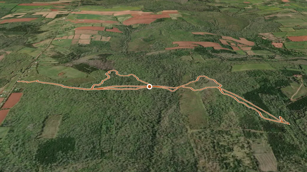 3-D terrain view of Appin Road Trail
