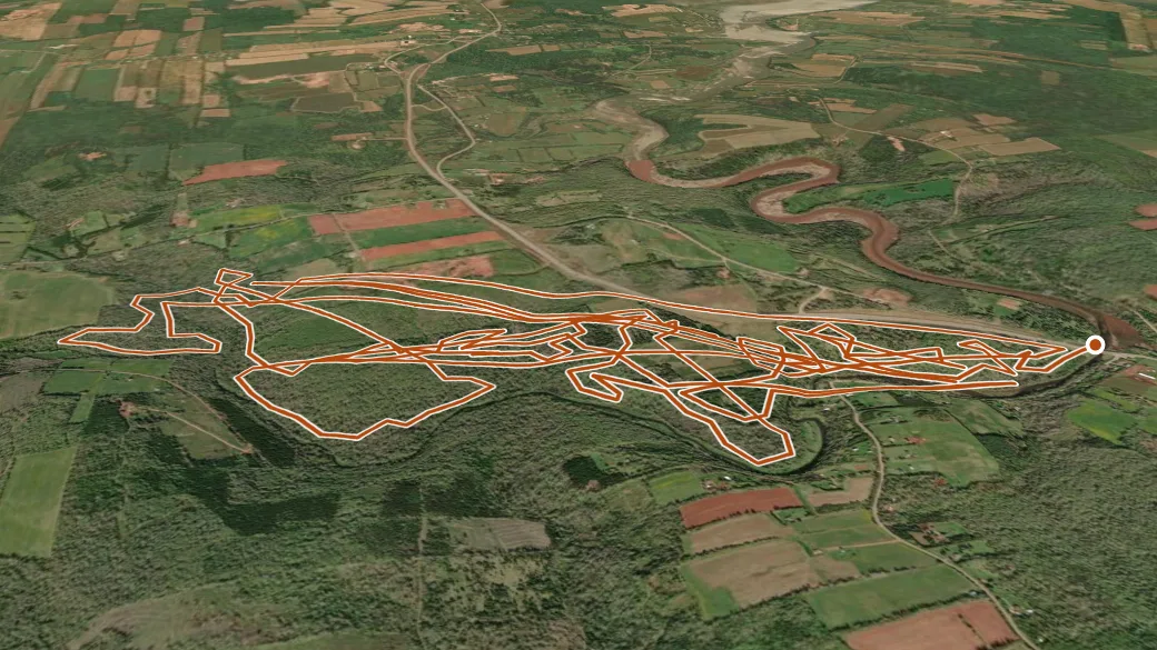3-D terrain view of Bonshaw Provincial Park