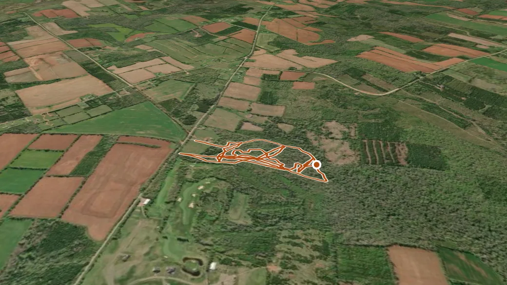 3-D terrain view of Buote Heritage Woods Natural Area
