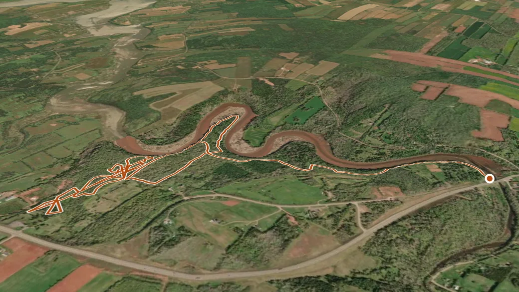 3-D terrain view of Strathgartney Provincial Park