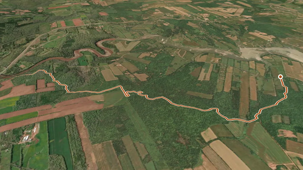 3-D terrain view of St. Catherines Trail