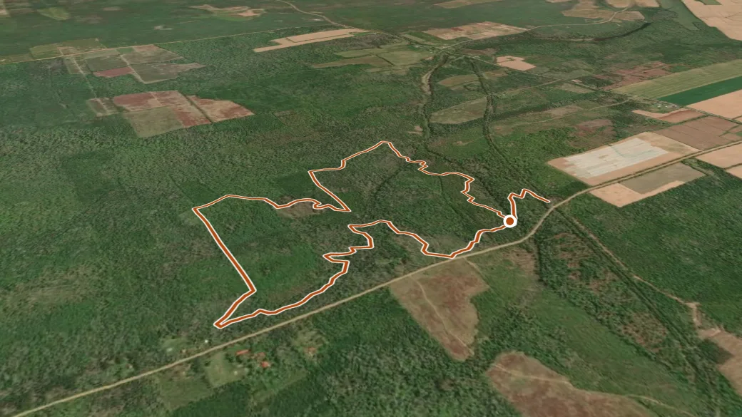 3-D terrain view of Gairloch Road Trail