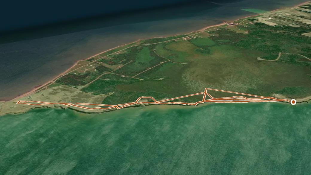 3-D terrain view of Black Marsh Nature Trail