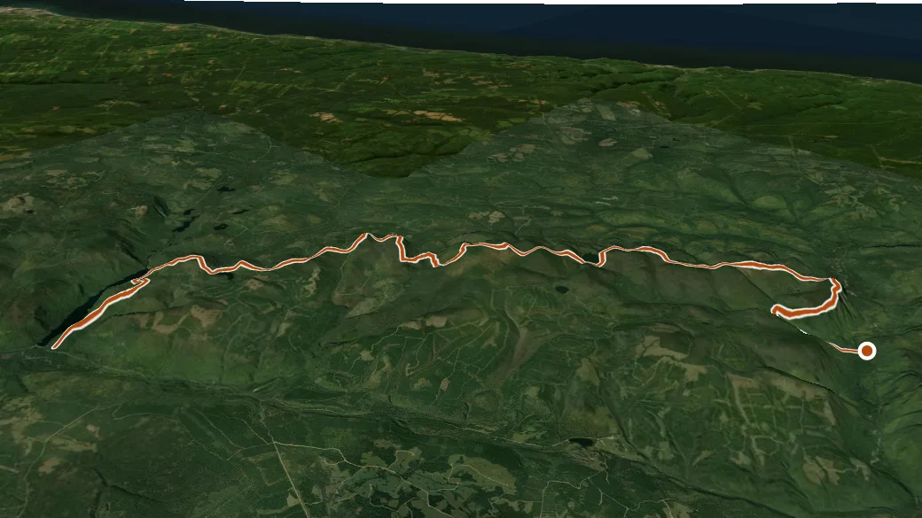 3-D terrain view of Sentier international des Appalaches