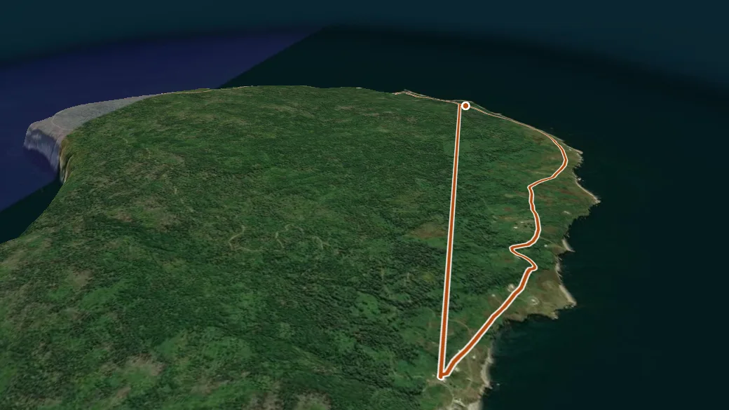 3-D terrain view of Sentier Chemin-du-Roy