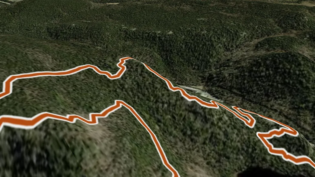 3-D terrain view of Mont Brassard