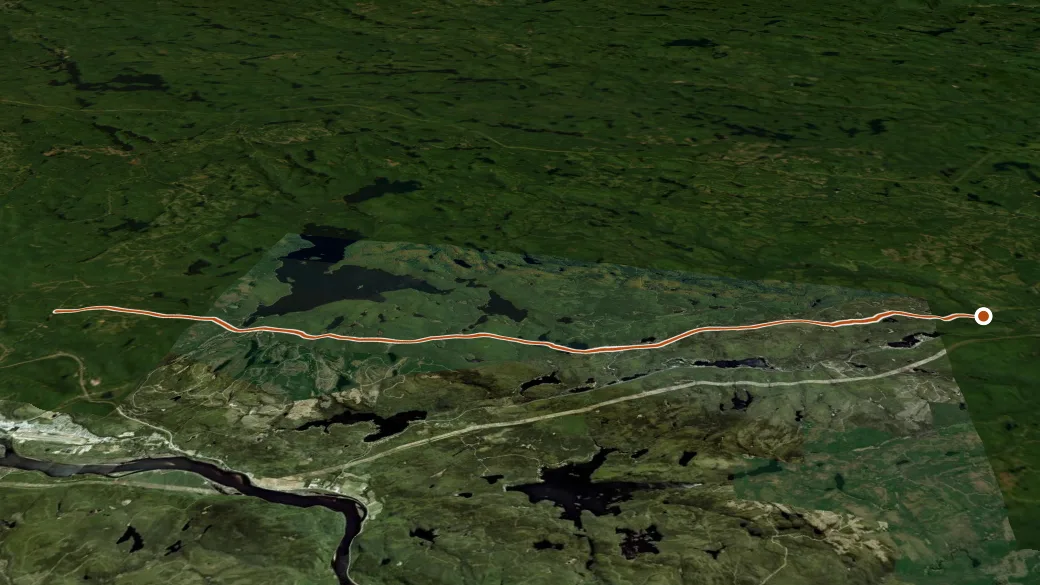 3-D terrain view of Gazoduc