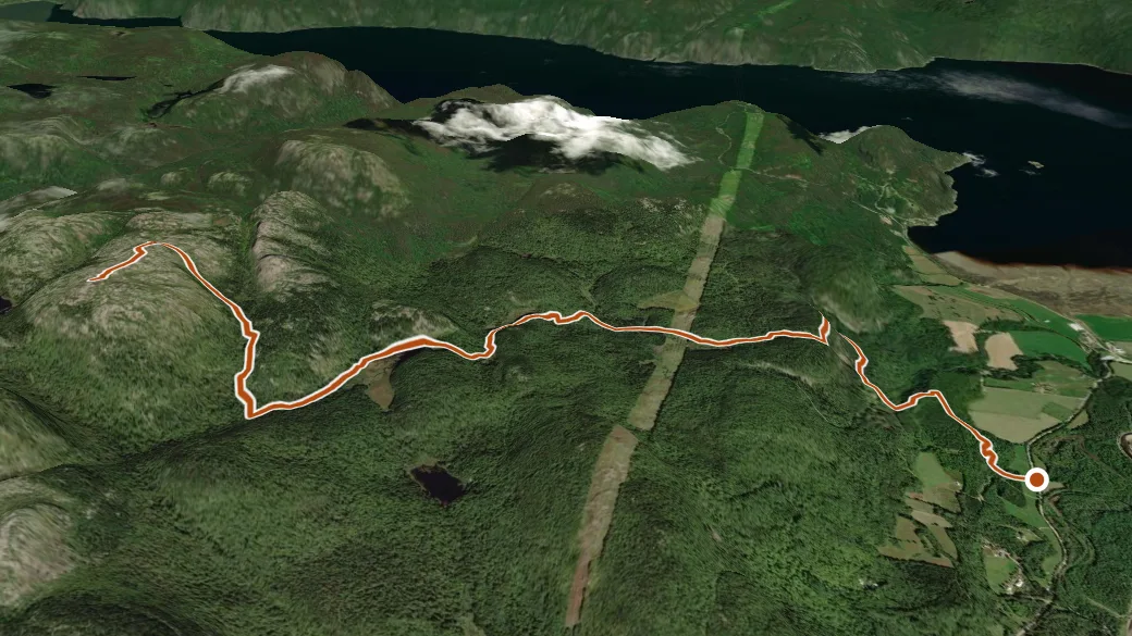 3-D terrain view of Sentier de Montagne Blanche