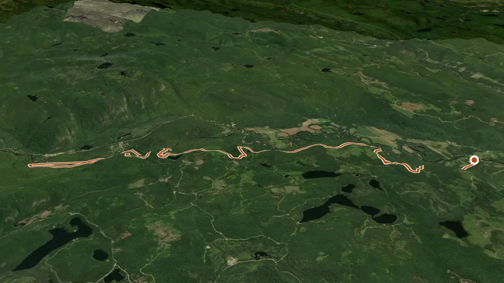 3-D terrain view of Sentier Bras-du-Nord