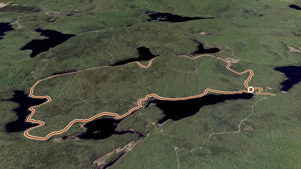 3-D terrain view of Sept Merveilleux