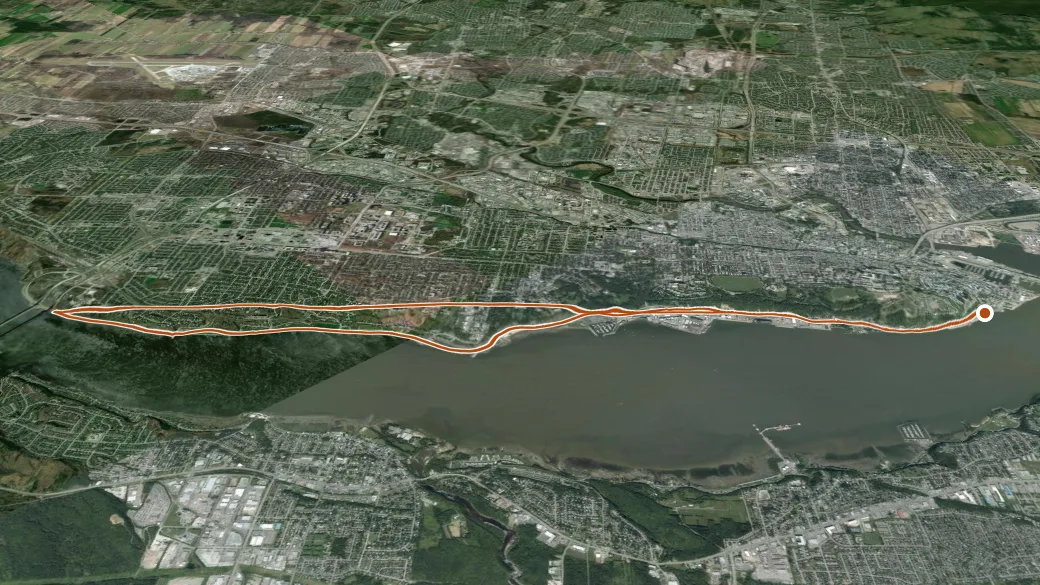 3-D terrain view of Promenade Samuel-De Champlain