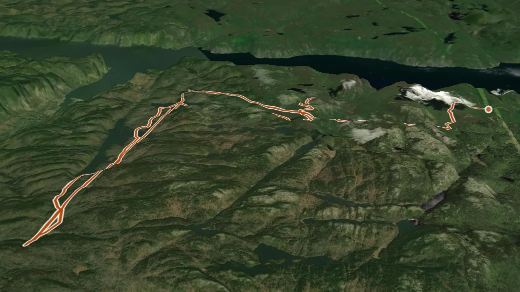 3-D terrain view of Sentier d'hiver